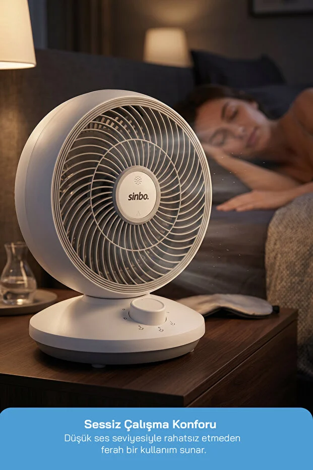 SF-7701 Sessiz Mini Vantilatör Aroma Terapi Koku Yuvalı Otomatik Salınımlı Masaüstü Fan